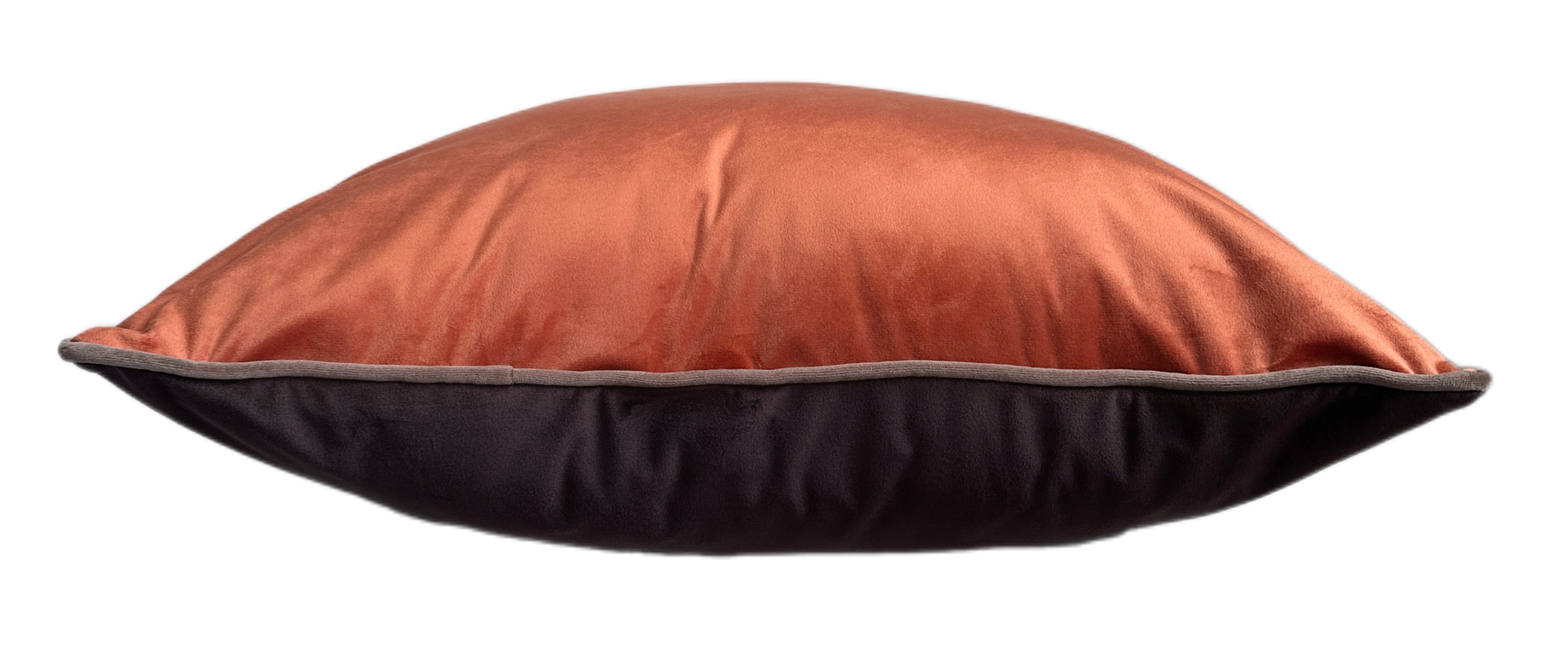 Malini Pm Dble Sided Velvet Brown/Choc Taupe Square Cushion 59x59